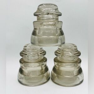 Vintage Glass Insulators Set